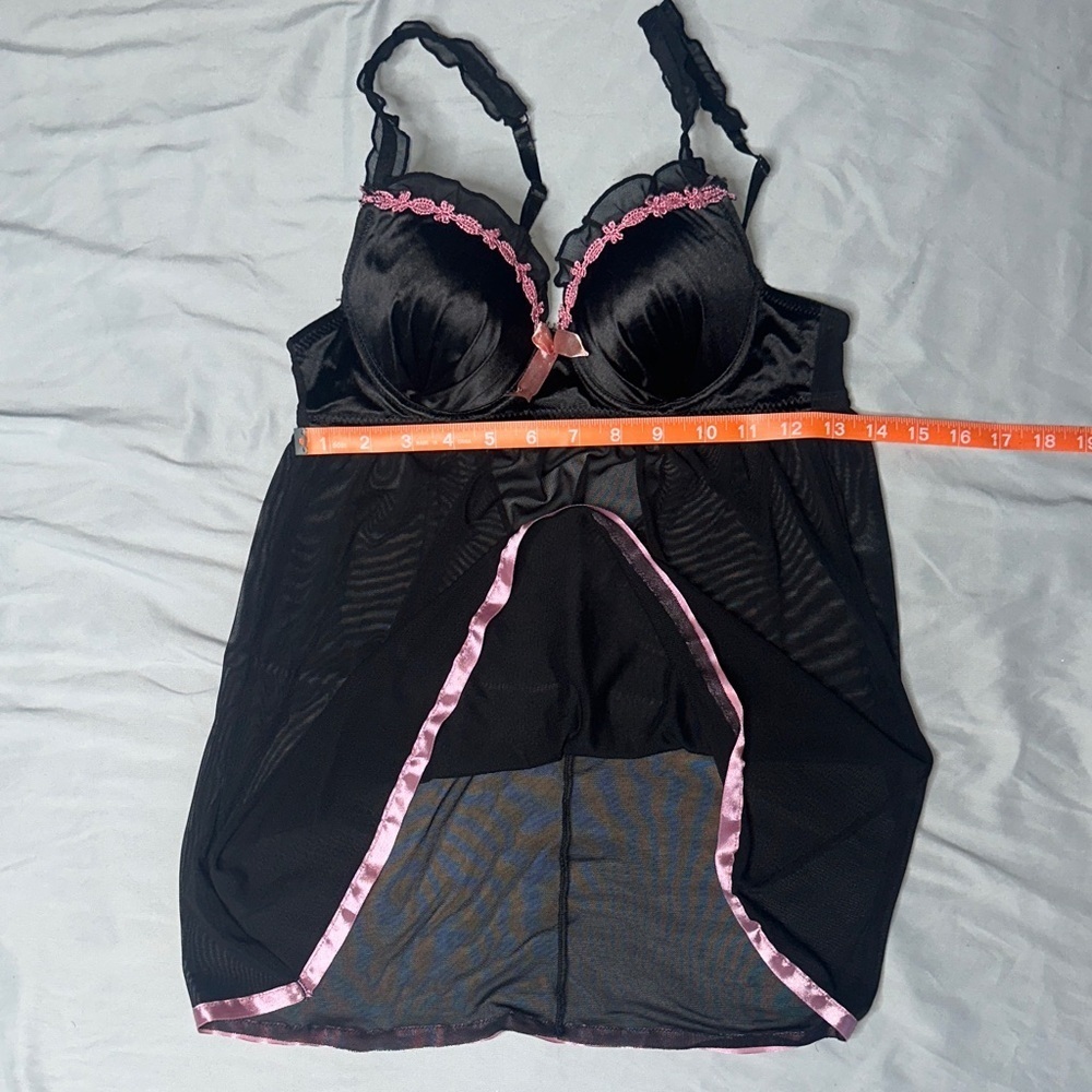 Black and Pink Women's Sheer Lingerie - Picture 9 of 9